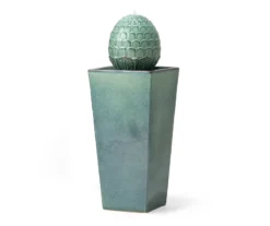 Turquoise Artichoke LED Ceramic Fountain