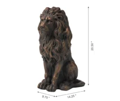 20.75" Guardian Sitting Lion Garden Statuary -Garden Oasis 810566370 3