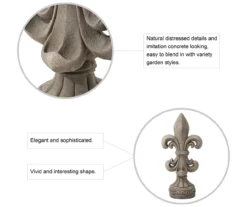 27.25" Fleur De Lis Garden Statuary -Garden Oasis 810566374 4