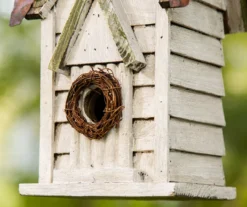 White Shingle Home Wood & Metal Birdhouse -Garden Oasis 810566425 5