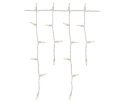 Clear Twinkling Icicle Light Set With White Wire, 200-Lights