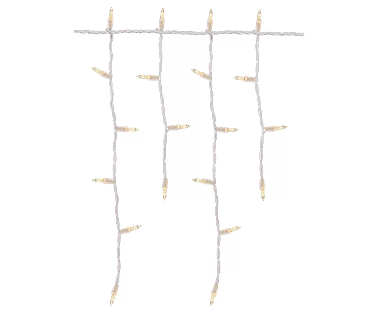 Clear Twinkling Icicle Light Set With White Wire, 200-Lights 3 Clear Twinkling Icicle Light Set With White Wire, 200-Lights