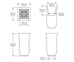 Mayne Inc. 16" Valencia Plastic Planter -Garden Oasis 810567854 9