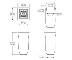 Mayne Inc. 16" Valencia Plastic Planter -Garden Oasis 810567855 8