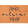 "Weclome" Brown & Black Coir Doormat -Garden Oasis 810569397