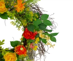 20" Ranunculus, Rose & Berry Wreath -Garden Oasis 810574643 2