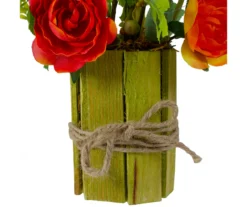 Northlight Ranunculus & Rose Potted Floral Tabletop Decor -Garden Oasis 810574644 4