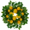 18" Lemon & Teardrop Leaf Wreath -Garden Oasis 810574679