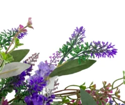 18" Purple Lavender & Leaf Wreath -Garden Oasis 810574690 3