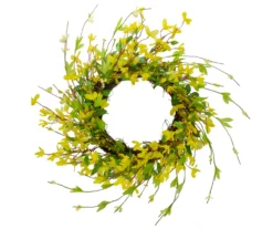 20" Forsythia & Leaf Wreath