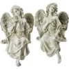Northlight Sitting Angel 2-Piece Garden Statuary Set -Garden Oasis 810575977