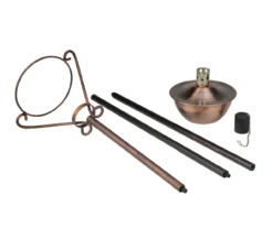61" Brushed Copper Half Moon Oil Patio Torch 9 61" Brushed Copper Half Moon Oil Patio Torch -Garden Oasis 810575989 3