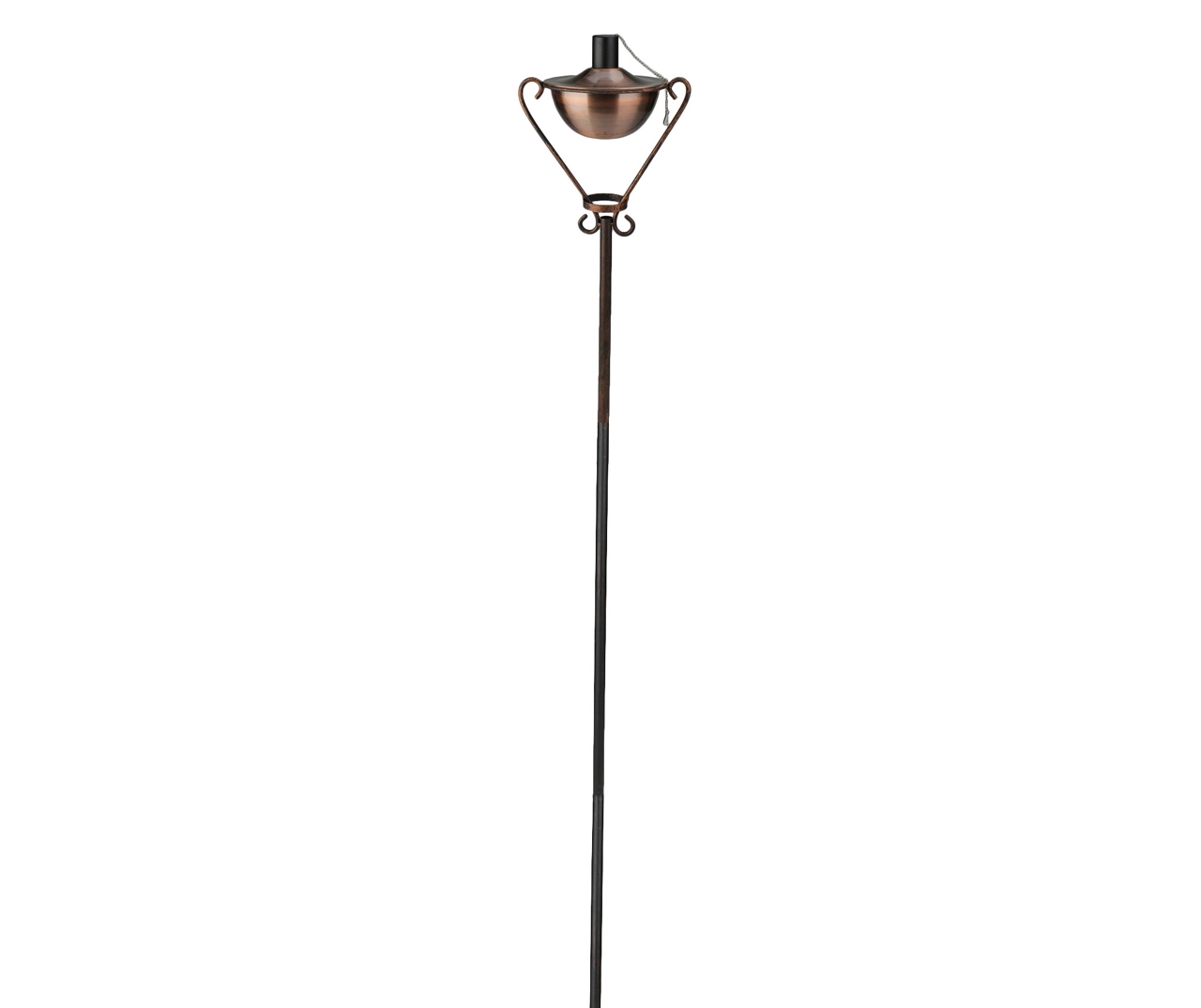 61" Brushed Copper Half Moon Oil Patio Torch 3 61" Brushed Copper Half Moon Oil Patio Torch