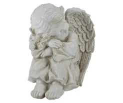 9.5" Ivory Resting Angel Garden Statuary -Garden Oasis 810575997 2