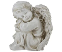 9.5" Ivory Resting Angel Garden Statuary