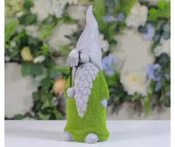 13.5" Moss-Covered Gnome & Shovel Garden Statuary -Garden Oasis 810576002 2