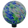 10" Blue, Green & Purple Swirl Glass Gazing Ball -Garden Oasis 810576006