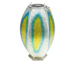 Northlight Silver Floral Cutout LED Hanging Solar Lantern -Garden Oasis 810576008 3