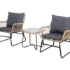 Santa Cruz 3-Piece Rattan Cushioned Patio Chair & Side Table Set -Garden Oasis 810576018