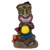 13.75" Tiki & Crab Solar Garden Statuary