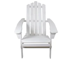 Northlight White Adirondack Wood Folding Outdoor Chair -Garden Oasis 810576039 2