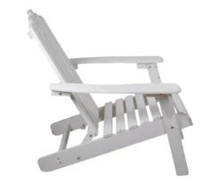 Northlight White Adirondack Wood Folding Outdoor Chair -Garden Oasis 810576039 3