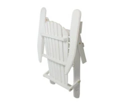 Northlight White Adirondack Wood Folding Outdoor Chair -Garden Oasis 810576039 5