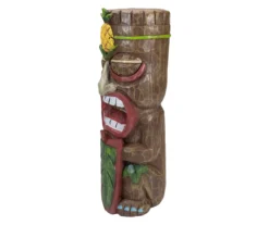 16" Pineapple Tiki Solar Garden Statuary -Garden Oasis 810576086 2