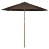 Northlight 9' Brown Market Wood Patio Umbrella -Garden Oasis 810576088