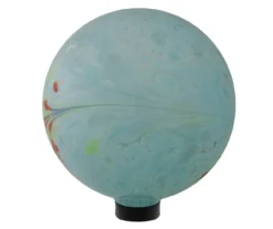 10" Blue & Red Swirl Glass Gazing Ball -Garden Oasis 810576097 3