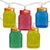 Northlight Multi-Color Mason Jar Mini Light Set, 10-Lights -Garden Oasis 810576131