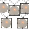 Sienna White & Black Lantern Mini Light Set, 10-Lights