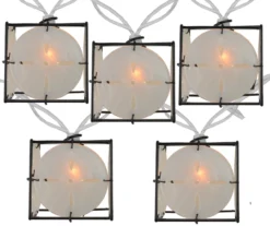 Sienna White & Black Lantern Mini Light Set, 10-Lights
