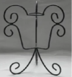 11.25" Black Swirled Gazing Ball Stand -Garden Oasis 810576137 2