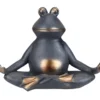 9" Gold Yoga Frog Garden Statuary -Garden Oasis 810576138