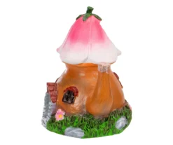 7" Flower Tea Pot House Solar Garden Statuary -Garden Oasis 810576143 2