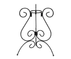 11.25" Black Scroll Gazing Ball Stand