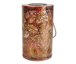 Northlight Bronze Foliage Cutout LED Solar Lantern -Garden Oasis 810576151 2