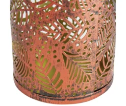 Northlight Bronze Foliage Cutout LED Solar Lantern -Garden Oasis 810576151 3