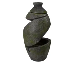 Northlight Mossy Pottery Resin Fountain -Garden Oasis 810576156 3