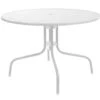 Northlight White Round Metal Dining Table -Garden Oasis 810576180