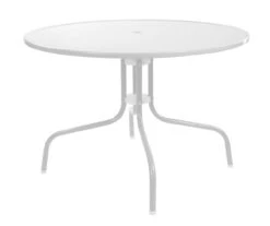 Northlight White Round Metal Dining Table