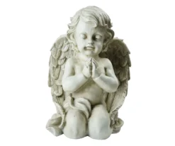 13.5" Praying Cherub Garden Statuary