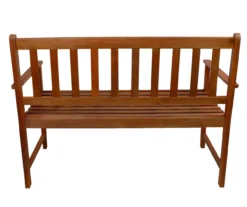 Northlight Light Brown Acacia Wood Patio Bench -Garden Oasis 810576214 2