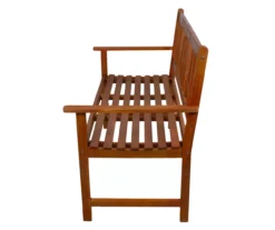 Northlight Light Brown Acacia Wood Patio Bench -Garden Oasis 810576214 3