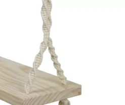 Northlight Rope Wooden Swing Chair -Garden Oasis 810576215 3
