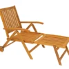 Northlight Light Brown Acacia Wood Patio Chaise Lounge -Garden Oasis 810576291