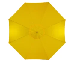 Northlight 9' Yellow Market Wood Patio Umbrella -Garden Oasis 810576292 2