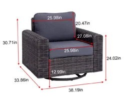 Broyhill Pembroke All-Weather Wicker Cushioned Patio Swivel Glider Chair -Garden Oasis 810580415 X0 2