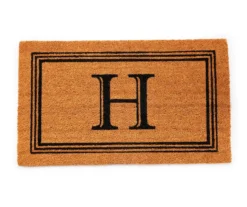 Brown & Black Monogram Coir Doormat -Garden Oasis 810581446 A0 1